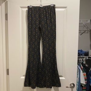 Soft pants with bell bottoms